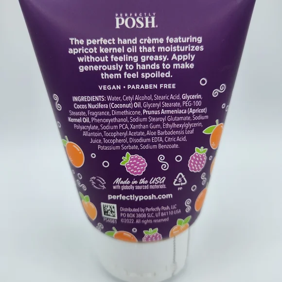 Perfectly Posh Punch Berry F-R-U Hand Crème Peach Orange Raspberry 3oz NWT HTF - Picture 2 of 2